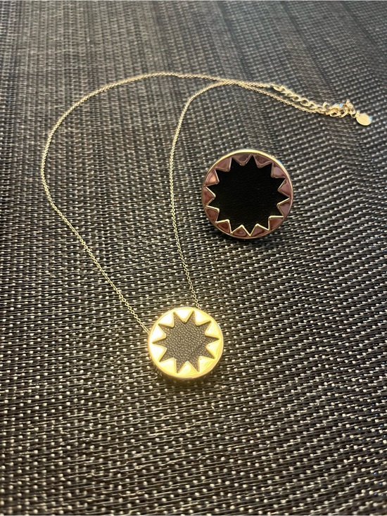 House of Harlow 1960 Jewelry - House of Harlow 1960 sunburst pendant necklace & ring